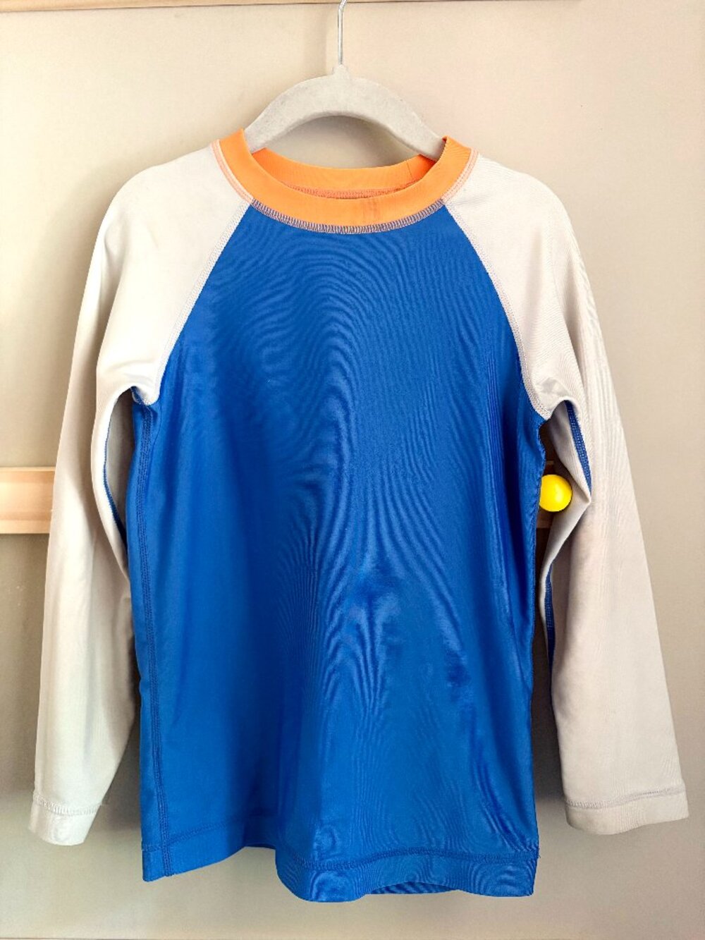 Tea Collection Boy's Long Sleeve Imperial Blue Grey Swim Rash Guard